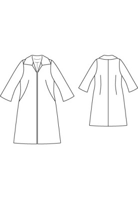 Pattern Coat of a fitted silhouette with a turn-down collar (Burda 2/2012, pattern number 130)