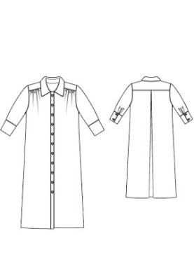 Pattern Shirt dress with short sleeves on cuffs (Burda 1/2011, pattern number 108)