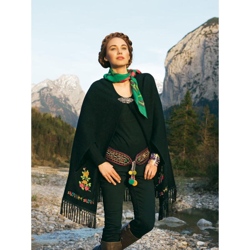 Pattern Felted loden cape...