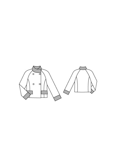 Pattern Double-breasted jacket with a high collar (Burda 9/2012, pattern number 101)