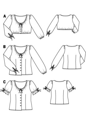 Выкройка Блуза в фольклорном стиле (Burda 9/2011, № выкройки 138 B)