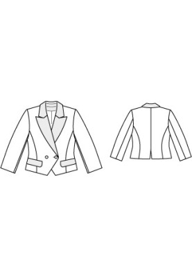 Pattern Spencer jacket with 7/8 length sleeves (Burda 11/2010, pattern number 130)