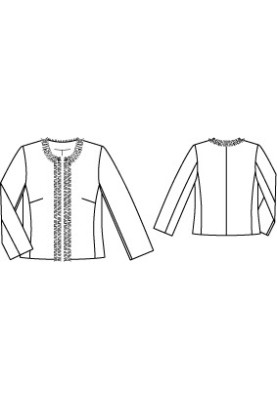 Pattern Jacket in the style of the 60s with fringe (Burda 3/2012, pattern number 109)