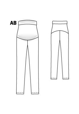 Pattern Pants of a narrow cut for expectant mothers (Burda 2/2012, pattern number 125 B)