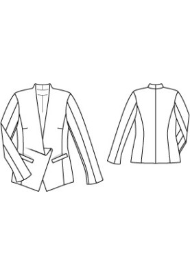 Pattern Jacket of a fitted silhouette with button fastening (Burda 9/2011, pattern number 126)