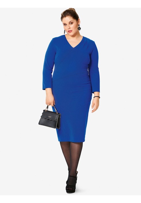 Pattern Knitted sheath dress with soft pleats (Burda 2/2019, pattern number 6259 A)