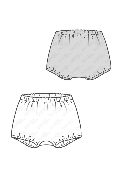 Pattern Cotton briefs for babies (Burda 1/2017, pattern number 9358 C)