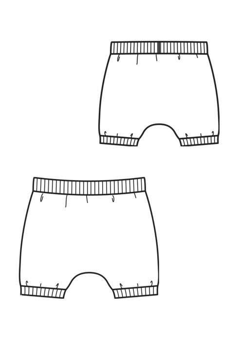 Pants pattern for children up to one year (Burda 5/2015, pattern number 137 A)