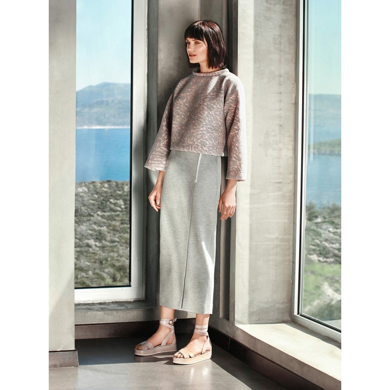 Pattern Midi-length pencil...