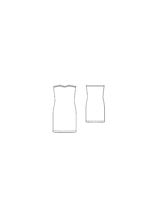 Pattern Bustier dress (Burda 6/2015, pattern number 104 V)