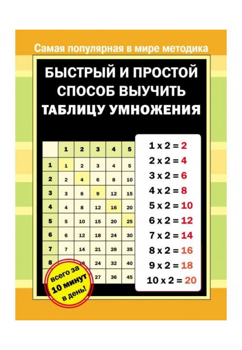 Rapid and simple method to learn a multiplication table