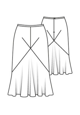 Pattern Skirt on a narrow belt (Burda 11/2015, pattern number 105 A)