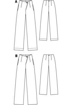 Pattern Straight-cut pants in pajama style (Burda 5/2012, pattern number 122 A)