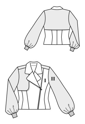 Pattern Biker-style jacket with flying yokes (Burda 3/2019, pattern number 108)