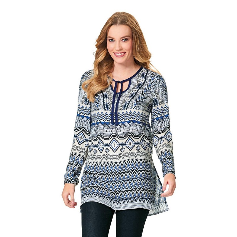 Pattern Tunic with high...