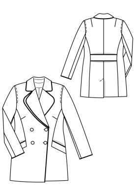 Pattern Jacket jacket with a fitted cut (Burda 1/2018, pattern number 124 A)