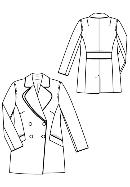 Pattern Jacket jacket with a fitted cut (Burda 1/2018, pattern number 124 A)