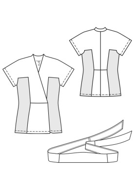 Pattern Blouse and belt (Burda 10/2015, pattern number 117 V)