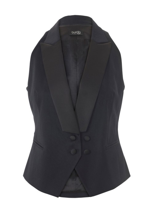 Pattern Double-breasted vest in tuxedo style (Burda 6/2017, pattern number 105)