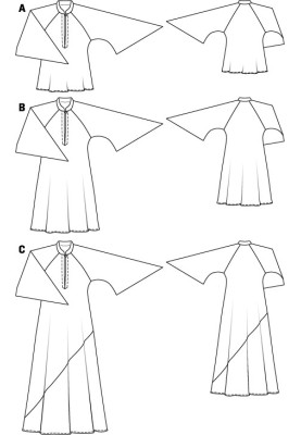 Викрійка Сукня максі пляжна з широкими рукавами (Burda 5/2011, № викрійки 101 C)