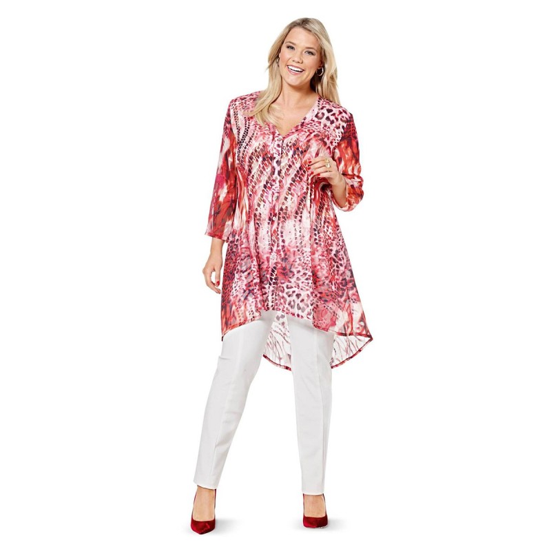 Pattern Shirt-cut tunic...