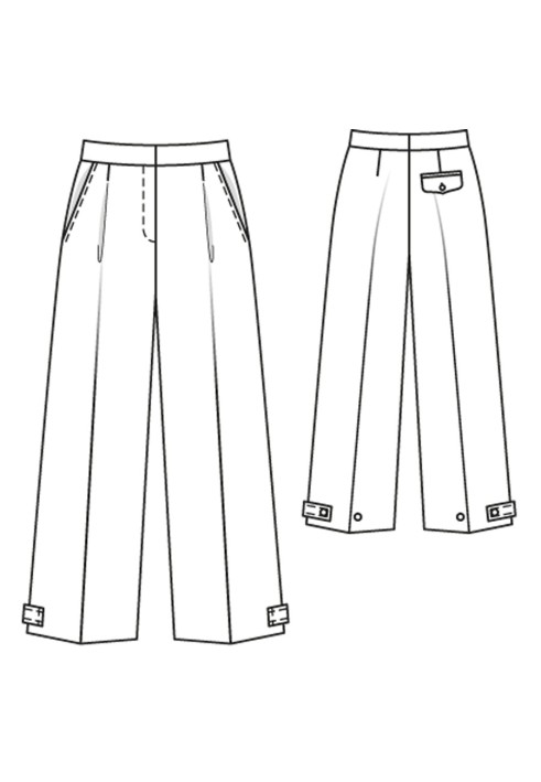 Marlene pants pattern (Burda 10/2015, pattern number 105 C)