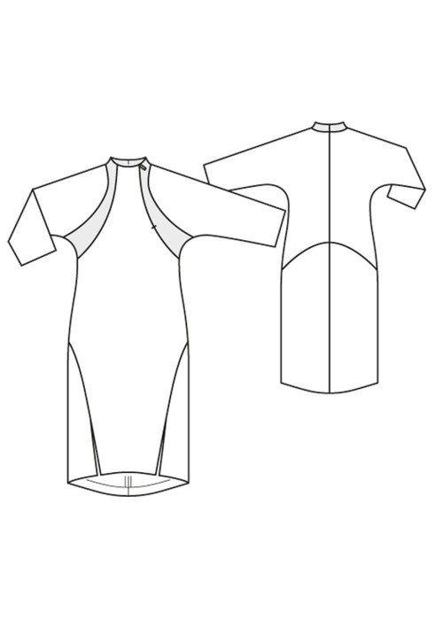 Pattern Dress of a fitted silhouette (Burda 10/2015, pattern number 113 B)