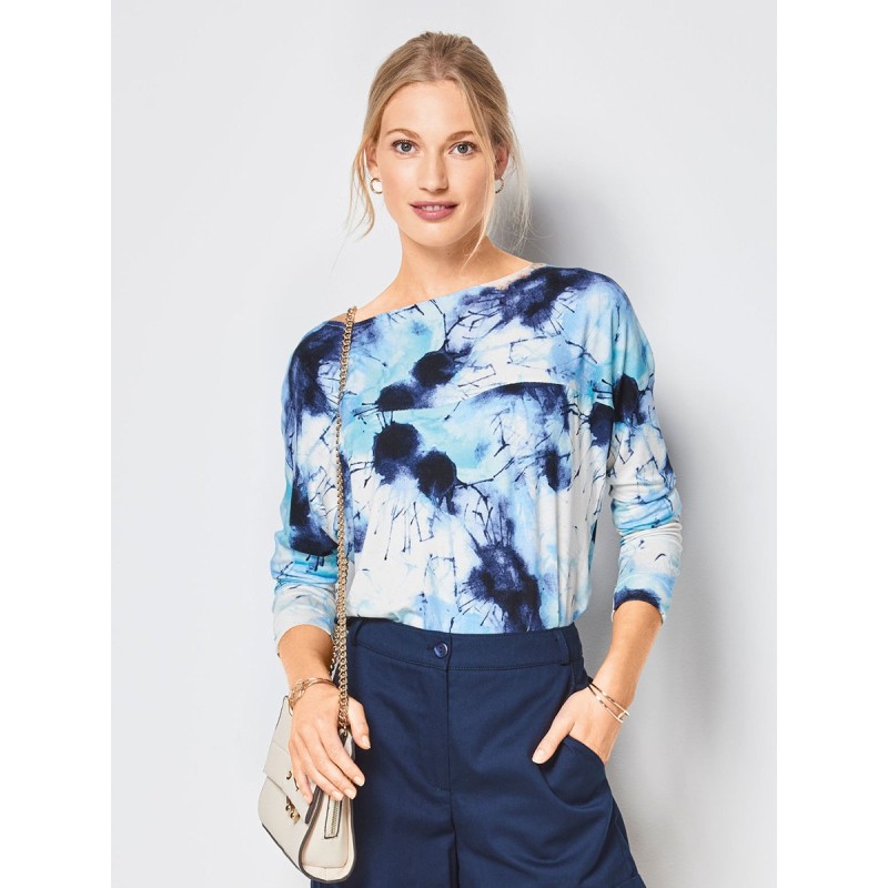 Pattern Bat long-sleeved...