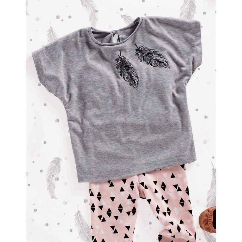 Pattern Pullover with solid...