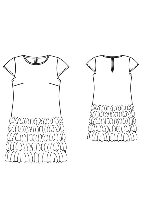 Pattern Dress of laconic cut with short sleeves (Burda 3/2010, pattern number 103)