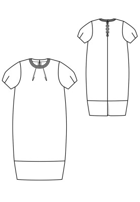 Pattern O-line dress with short sleeves (Burda 5/2019, pattern number 110)