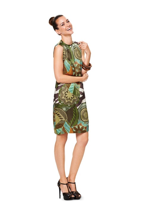 Pattern Balloon dress with short sleeves (Burda 1/2014, pattern number 6914 B)