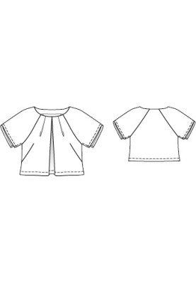 Pattern Blouse with pleats (Burda 6/2015, pattern number 125 A)