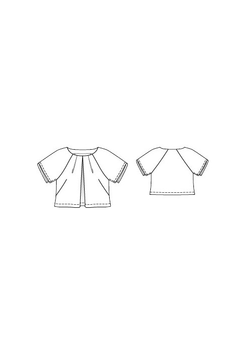 Pattern Blouse with pleats (Burda 6/2015, pattern number 125 A)