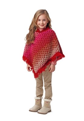 Pattern Poncho with hood and fur trim (Burda 2/2015, pattern number 9405 A)