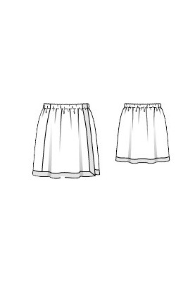 Pattern Skirt with lace (Burda 6/2015, pattern number 108 A)