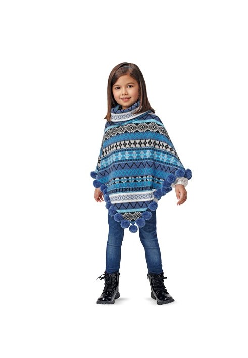 Pattern Poncho with hood and fur trim (Burda 2/2015, pattern number 9405 A)