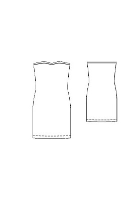 Pattern Bustier dress (Burda 6/2015, pattern number 104 V)