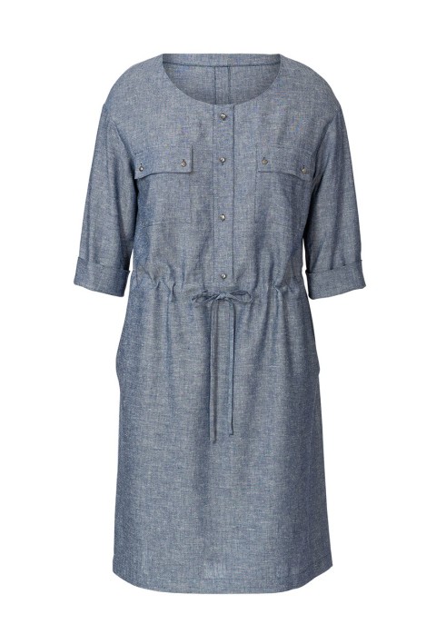 Pattern Shirt dress with round neck (Burda 1/2020, pattern number 6216 A)