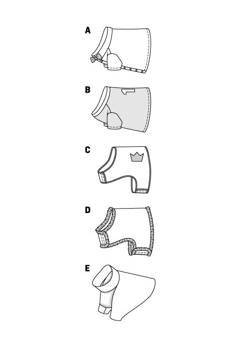 Викрійка Попона трикотажна для собаки (Burda 2/2015, № викрійки 6753 C)