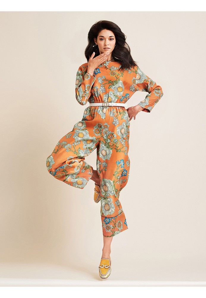 Pattern Jumpsuit with drawstring waist (Burda 9/2020, pattern number 111 A)