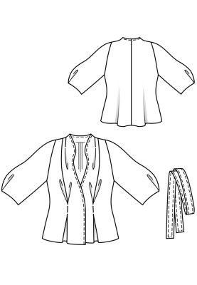 Pattern Jacket with 3/4 sleeves "balloon" (Burda 8/2018, pattern number 111 B)