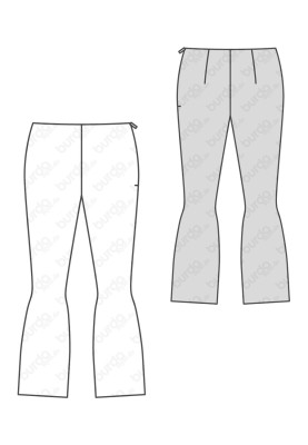 Pattern Knitted trousers with an original cut (Burda 2/2016, pattern number 6601 A)