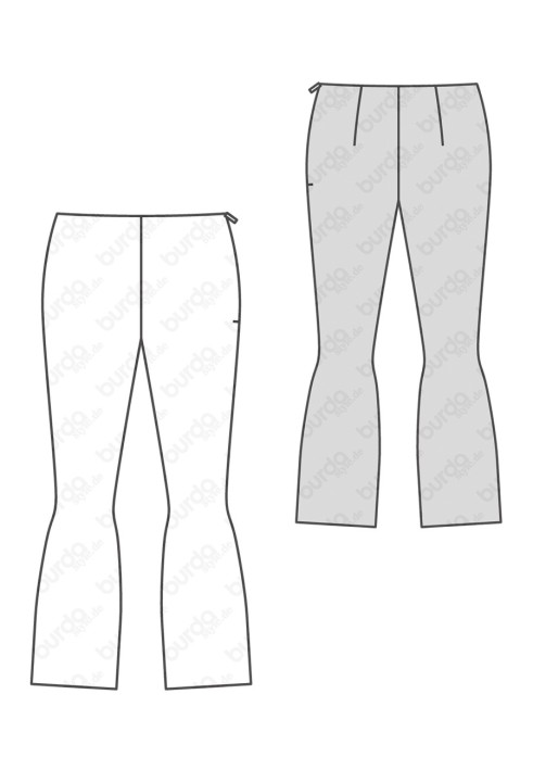 Pattern Knitted trousers with an original cut (Burda 2/2016, pattern number 6601 A)