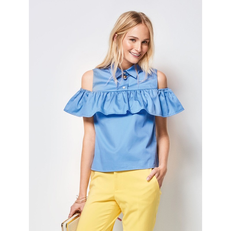 Pattern Blouse with frill...