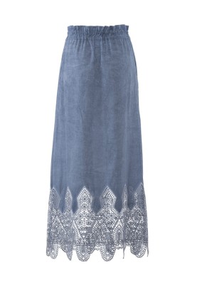 Pattern Maxi skirt with gathered belt (Burda 1/2018, pattern number 6416 B)