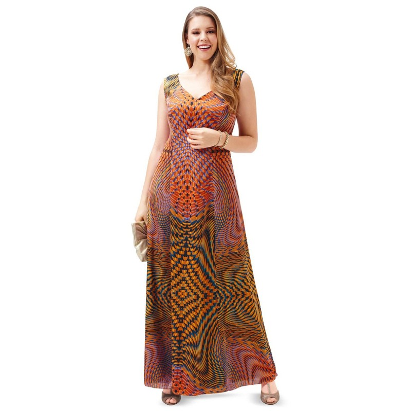 Pattern Long dress with...