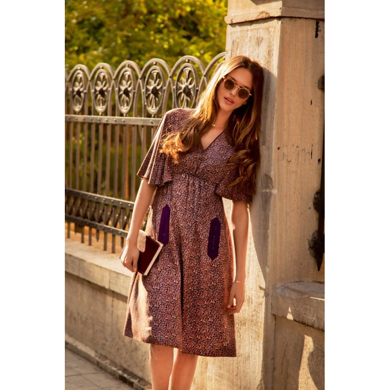 Pattern Dress with maxi...
