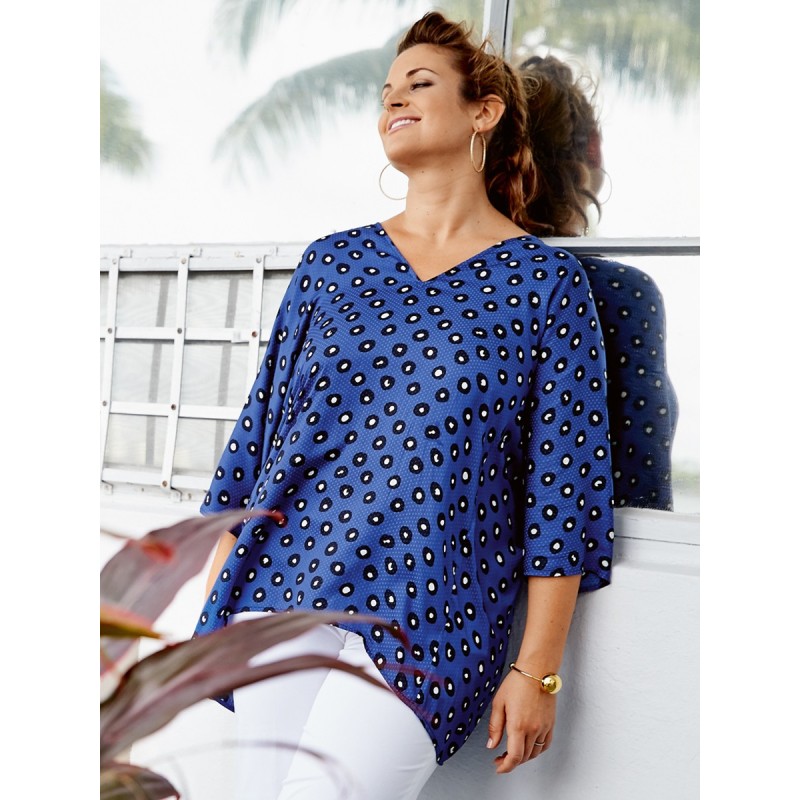 Pattern Tunic wide cut with...