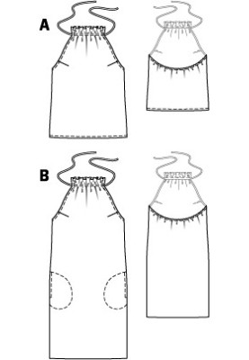 Выкройка Платье пляжное с открытыми плечами (Burda 6/2012, № выкройки 118 B)